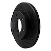 E-Line Drilled & Slotted Black Brake Rotor, 2006-2010 GM, Position: Front Right - image 1