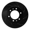 E-Line Drilled & Slotted Black Brake Rotor, 2006-2010 GM, Position: Front Right - image 3