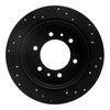 E-Line Drilled & Slotted Black Brake Rotor, 2006-2010 GM, Position: Rear Left - image 4