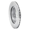 E-Line Drilled & Slotted Silver Brake Rotor, 1989-1994 Suzuki, Position: Front Right - image 2