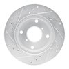 E-Line Drilled & Slotted Silver Brake Rotor, 1989-1994 Suzuki, Position: Front Right - image 3
