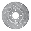 E-Line Drilled & Slotted Silver Brake Rotor, 1999-2007 Suzuki, Position: Front Left - image 1