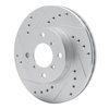E-Line Drilled & Slotted Silver Brake Rotor, 1999-2007 Suzuki, Position: Front Left - image 3