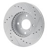 E-Line Drilled & Slotted Silver Brake Rotor, 1999-2007 Suzuki, Position: Front Left - image 4