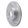 E-Line Drilled & Slotted Silver Brake Rotor, 1999-2007 Suzuki, Position: Front Right - image 4