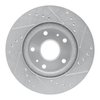 E-Line Drilled & Slotted Silver Brake Rotor, 2007-2019 Suzuki, Position: Front Left - image 2