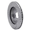 E-Line Drilled & Slotted Silver Brake Rotor, 2007-2019 Suzuki, Position: Front Right - image 3