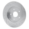 E-Line Drilled & Slotted Silver Brake Rotor, 2007-2014 Suzuki, Position: Rear Left - image 2