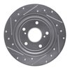 E-Line Drilled & Slotted Silver Brake Rotor, 2007-2014 Suzuki, Position: Rear Right - image 2