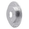 E-Line Drilled & Slotted Silver Brake Rotor, 2007-2014 Suzuki, Position: Rear Right - image 4