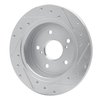 E-Line Drilled & Slotted Silver Brake Rotor, 2010-2013 Suzuki, Position: Rear Left - image 3