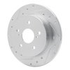 E-Line Drilled & Slotted Silver Brake Rotor, 2010-2013 Suzuki, Position: Rear Left - image 4