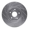 E-Line Drilled & Slotted Silver Brake Rotor, 2010-2013 Suzuki, Position: Front Right - image 3