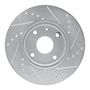 E-Line Drilled & Slotted Silver Brake Rotor, 2004-2010 Fits Multiple Makes/Models, Position: Front Left - image 1