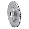 E-Line Drilled & Slotted Silver Brake Rotor, 2004-2010 Fits Multiple Makes/Models, Position: Front Right - image 1