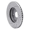 E-Line Drilled & Slotted Silver Brake Rotor, 2004-2010 Fits Multiple Makes/Models, Position: Front Right - image 2