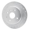 E-Line Drilled & Slotted Silver Brake Rotor, 2004-2010 Fits Multiple Makes/Models, Position: Rear Left - image 3