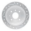 E-Line Drilled & Slotted Silver Brake Rotor, 2004-2010 Fits Multiple Makes/Models, Position: Rear Left - image 3