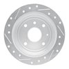 E-Line Drilled & Slotted Silver Brake Rotor, 2004-2010 Fits Multiple Makes/Models, Position: Rear Right - image 2