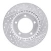 E-Line Drilled & Slotted Silver Brake Rotor, 1996-1998 Suzuki, Position: Front Left - image 2