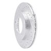 E-Line Drilled & Slotted Silver Brake Rotor, 1996-1998 Suzuki, Position: Front Left - image 3