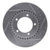 E-Line Drilled & Slotted Silver Brake Rotor, 1999-2008 Fits Multiple Makes/Models, Position: Front Left - image 3
