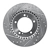 E-Line Drilled & Slotted Silver Brake Rotor, 1999-2008 Fits Multiple Makes/Models, Position: Front Right - image 1
