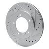 E-Line Drilled & Slotted Silver Brake Rotor, 1999-2008 Fits Multiple Makes/Models, Position: Front Right - image 2