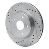 E-Line Drilled & Slotted Silver Brake Rotor, 2006-2017 Suzuki, Position: Front Left - image 2