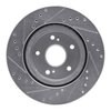 E-Line Drilled & Slotted Silver Brake Rotor, 2006-2017 Suzuki, Position: Front Right - image 4