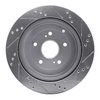 E-Line Drilled & Slotted Silver Brake Rotor, 2009-2017 Suzuki, Position: Rear Left - image 2