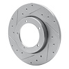 E-Line Drilled & Slotted Silver Brake Rotor, 1965-1976 Audi/Porsche/Volkswagen, Position: Front Left
