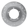 E-Line Drilled & Slotted Silver Brake Rotor, 1965-1976 Audi/Porsche/Volkswagen, Position: Front Left - image 3