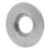 E-Line Drilled & Slotted Silver Brake Rotor, 1965-1976 Audi/Porsche/Volkswagen, Position: Front Left - image 4