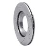 E-Line Drilled & Slotted Silver Brake Rotor, 1967-1988 Audi/Porsche/Volkswagen, Position: Front Right - image 2
