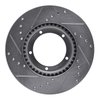 E-Line Drilled & Slotted Silver Brake Rotor, 1967-1988 Audi/Porsche/Volkswagen, Position: Front Right - image 4