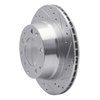 E-Line Drilled & Slotted Silver Brake Rotor, 1969-1983 Audi/Porsche/Volkswagen, Position: Rear Right - image 3