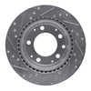 E-Line Drilled & Slotted Silver Brake Rotor, 1969-1983 Audi/Porsche/Volkswagen, Position: Rear Right - image 4