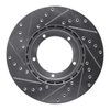 E-Line Drilled & Slotted Silver Brake Rotor, 1984-1989 Audi/Porsche/Volkswagen, Position: Front Right - image 3