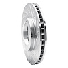 E-Line Drilled & Slotted Silver Brake Rotor, 1986-1986 Audi/Porsche/Volkswagen, Position: Front Right - image 1