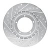 E-Line Drilled & Slotted Silver Brake Rotor, 1986-1986 Audi/Porsche/Volkswagen, Position: Front Right - image 2