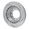 E-Line Drilled & Slotted Silver Brake Rotor, 1986-1995 Audi/Porsche/Volkswagen, Position: Rear Left - image 4