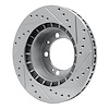 E-Line Drilled & Slotted Silver Brake Rotor, 1989-1997 Audi/Porsche/Volkswagen, Position: Front Left - image 1