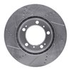 E-Line Drilled & Slotted Silver Brake Rotor, 1997-2004 Audi/Porsche/Volkswagen, Position: Front Right - image 3