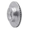 E-Line Drilled & Slotted Silver Brake Rotor, 1997-2004 Audi/Porsche/Volkswagen, Position: Front Right - image 4