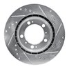 E-Line Drilled & Slotted Silver Brake Rotor, 1997-2004 Audi/Porsche/Volkswagen, Position: Rear Left - image 3