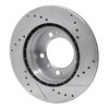 E-Line Drilled & Slotted Silver Brake Rotor, 1997-2004 Audi/Porsche/Volkswagen, Position: Rear Left - image 4