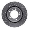 E-Line Drilled & Slotted Silver Brake Rotor, 1997-2004 Audi/Porsche/Volkswagen, Position: Rear Right - image 2