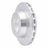 E-Line Drilled & Slotted Silver Brake Rotor, 1991-1997 Audi/Porsche/Volkswagen, Position: Rear Right - image 3