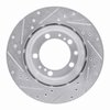 E-Line Drilled & Slotted Silver Brake Rotor, 1991-1997 Audi/Porsche/Volkswagen, Position: Rear Right - image 4